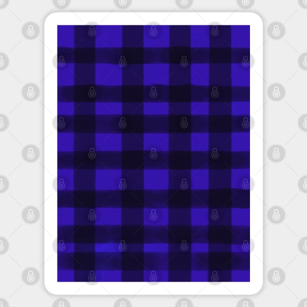 Purple Blue Plaid Pattern Sticker by faiiryliite